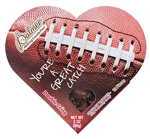 Football Themed Valentine Candy and Gift Set for Children | 2-oz. Box of 12 Foil-Wrapped Chocolates, All Star Foam Football and Hacky Sack, and Finger Tabletop Game