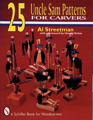 25 Uncle Sam Patterns for Carvers (Schiffer Book for Woodcarvers) by Al Atreetman