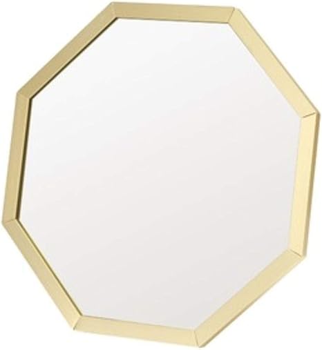 Amazon Co Jp 弁天インテリア 八角形卓上ミラー 風水 縁起物 飛散防止加工 角度調整可 ゴールド ホーム キッチン