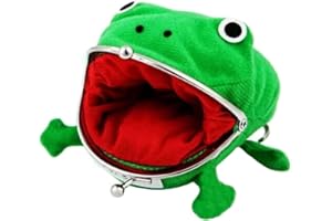 Bestmaple Frog Wallet Anime Cartoon Coin Purse Manga Flannel Wallet Cute Funny Plush Toy (Anime Frog)