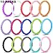 Rngeo Silicone Wedding Ring for Women, 15 Pack Thin Stackable Braided Rubber Wedding Bands, Comfortable Durable Fashionable Elegant Affordable & Friendly (Multicolored)