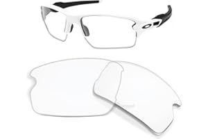 Biyxpiv 1.5MM Replacement Lenses Compatible With Oakley Flak 2.0 XXL OO9488 63mm Sunglasses, Anti-Scratch