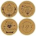 The Wedding Party Store, Custom Engraved Ring Box Holder - Personalized Rustic Round Wood Ring Bearer Wedding Box
