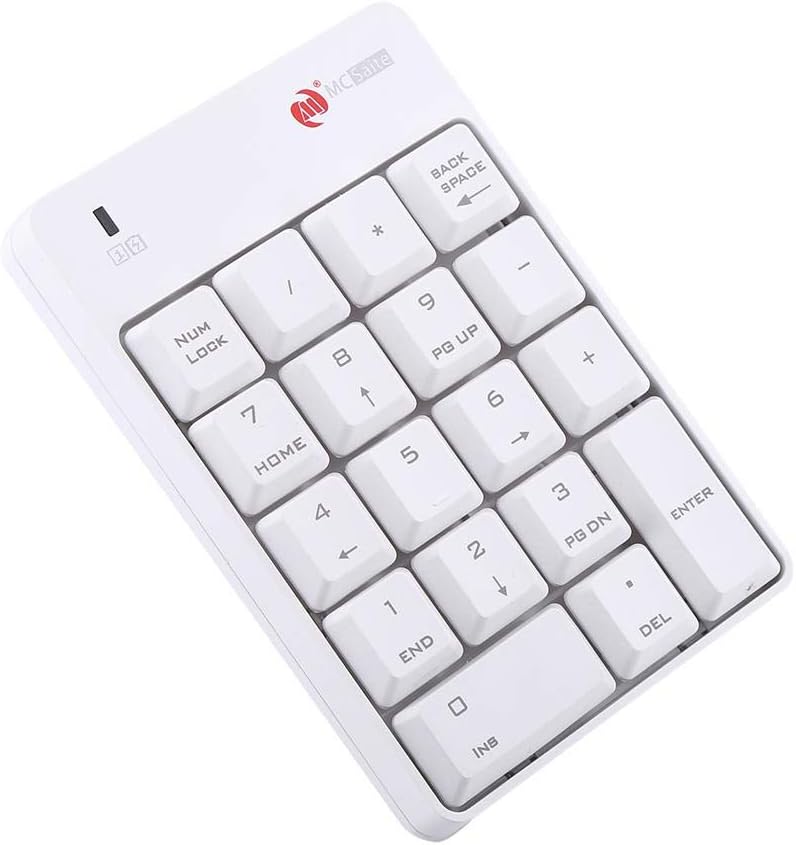 Oumij New 2.4GHz Wireless USB Numeric Keypad Numpad,with 18 keys NumberLaptop PC,can Compatble with Most Computers.,Powered by 1 x AAA battery (white) - Image 4
