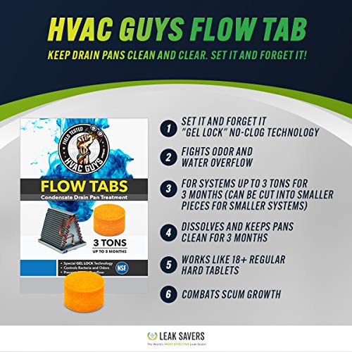 HVAC Guys Foam Blaster Coil Cleaner and 1 Flow Tab Drain Pan Gel (for