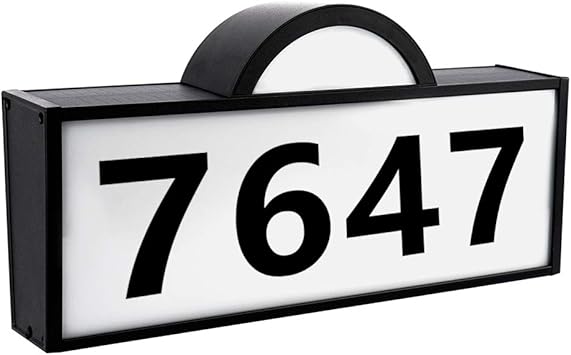 rottogoon solar powered address numbers signs white warm light illuminated house numbers plaque ip65 waterproof led lighted outdoor solar address sign for home yard garden street mail box amazon com rottogoon solar powered address numbers signs white warm light illuminated house numbers plaque ip65 waterproof led lighted outdoor solar address