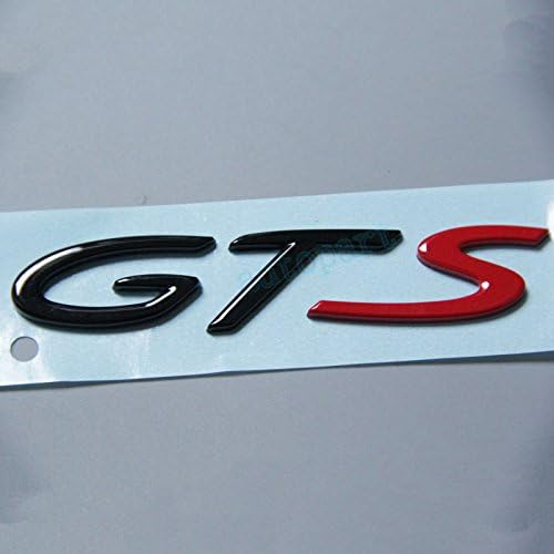 Aupas 3D Glossy Black "GT" Red "S"Rear Trunk Tailgate Letters Badge emblem Sticker "GTS" For Porsche Cayenne