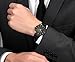 Tamlee Fashion Classic Slim Case Quartz Analog Mesh Stainless Steel Dress Watches for Men Black