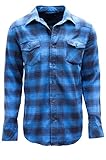 Cavalini Mens Plaid Brushed Flannel Shirt
