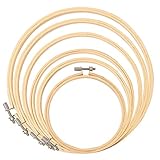 BigOtters 6PCS Embroidery Hoops, Bamboo Circle