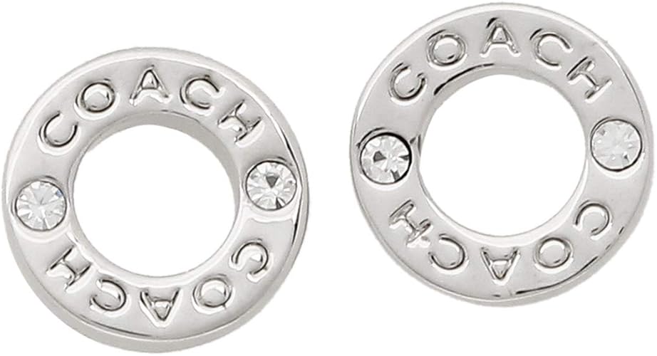 Amazon コーチ Coach コーチ ピアス アクセサリー アウトレット Coach F Sv Sv オープン ロゴ スタッズド ピアス シルバー シルバー 並行輸入品 ピアス 通販