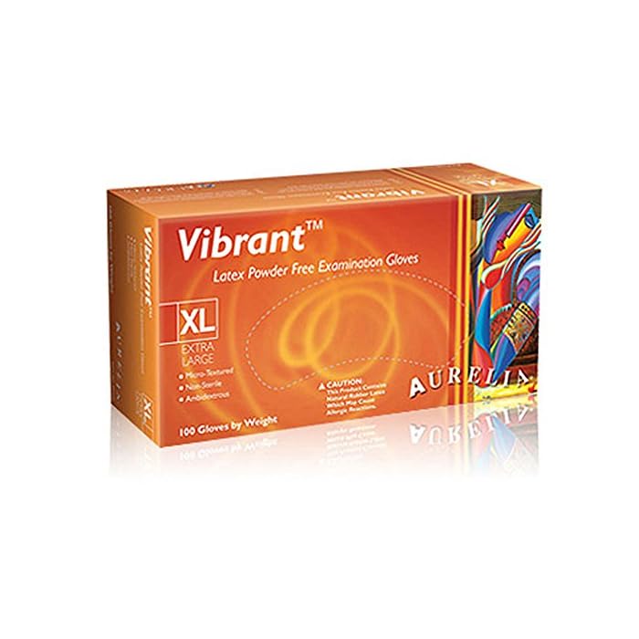 Aurelia Vibrant Micro-textured Exam Gloves-Medium-100/Box