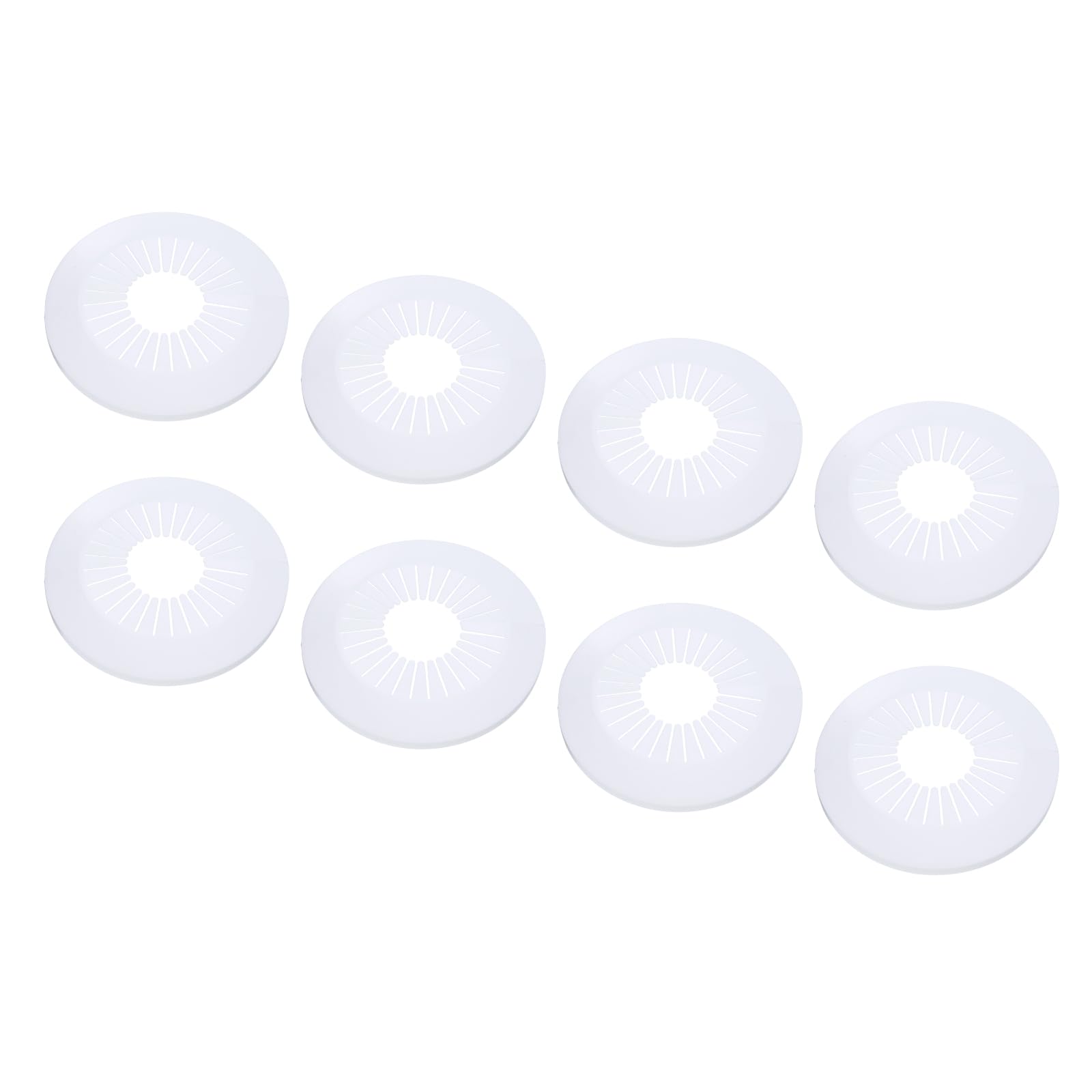 PATIKIL Water Pipe Cover Decoration Fit 1.97"-3.07"(50-78mm), 8 Pcs Flange Water Pipe PP Plastic Escutcheon Plate Collar Drain Line Cover Radiator for Wall Pipe Tube Decor, White