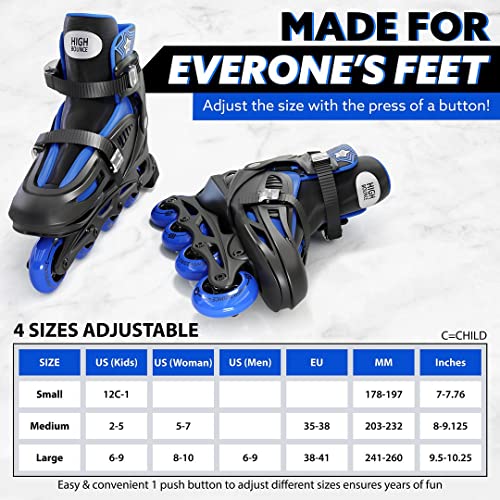 Inline Skates For Girls And Boys, Roller Blades With Gel Wheels