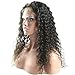 Curly Human Hair Full Lace Wigs 130% Density Brazilian Loose Deep Curly Wig for Black Women Natural Color 12 inch