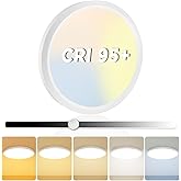 EOSMILE 1Pack 15.8 Inch LED Flush Mount Ceiling Light, 35W, 120lm/W, 4200LM, CRI95+, 2700K-5000K 5CCT & Dimmable, White Thin 