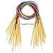Onshine Circular Knitting Needles 18 Sizes 2 mm - 10 mm Bamboo Knitting Needles with Flexible Colorful Tube and 110 Pcs Multi-Colored Knitting Crochet (31.5 inches)