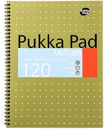 Pukka Padvellum A4 wire bound notebook 80gsm ruled and margin 120 pages