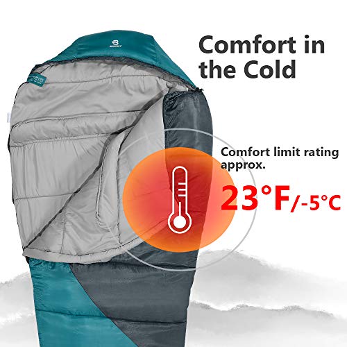 Bessport Mummy Sleeping Bag 14 Degree F- 4 Season Backpacking Sleeping Bag for Adults & Kids - Light - //coolthings.us