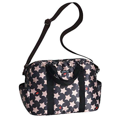 LANDUO LAN Women's Baby Diaper Nappy Bag Travel Large Black
