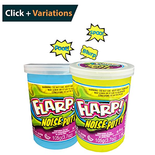 The #1 Flarp Noise Putty (2 pack) - Fart Putty Slime Electric Bundle - It Makes Fart Noises - Super Soft Blue and Yellow Slime- 2 pack Electric Style (Click for more variations)