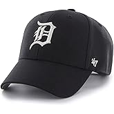 47 Detroit Tigers Hat Mens Womens MVP Adjustable Cap, Black/White Logo