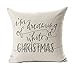 PDTXCLS Dreaming White Christmas Throw Pillow Cover Cushion Case Decor Cotton Linen 18