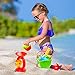 23 Pcs Beach Sand Toys Set, Ohuhu Beach Toys for Age 3-10, Include Beach Molds, Sand Molds, Bucket, Beach Shovel Tool Kit, Sand Water Wheel, Animals, Castle, for Toddlers, Kids with Mesh Bag
