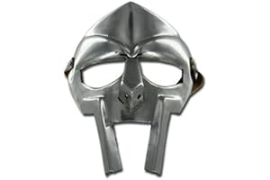 MARIYAM ART HANDICRAFT MF Doom Gladiator Mask Mad-villain 18g Mild Steel Face Armour Medieval Armour Medieval Hand-Forged Doom Mask Tribute to MF Doom - Halloween Costume