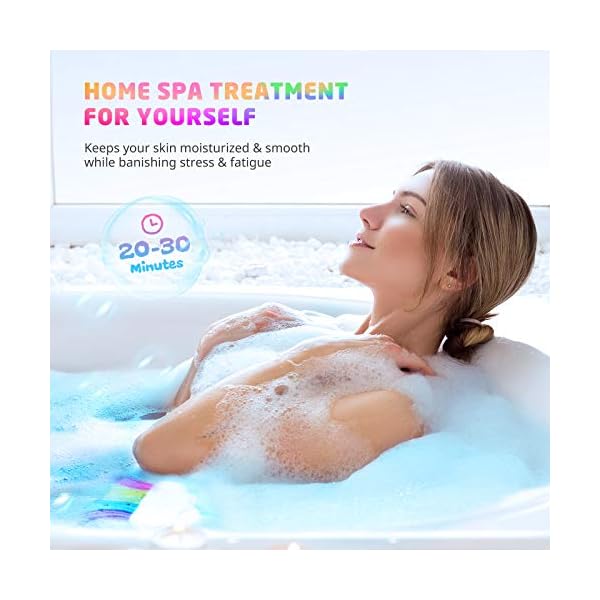 Rainbow-Bath-Bombs-Gift-Set-Ribivaul-4-Extra-Large-132-g-Handmade-Bath-Bombs-with-Natural-Ingredients Rainbow Bath Bombs 4x132g, Mother's Day & Valentine's Day Gift Set, Ribivaul Handmade Bath Bombs with Natural…