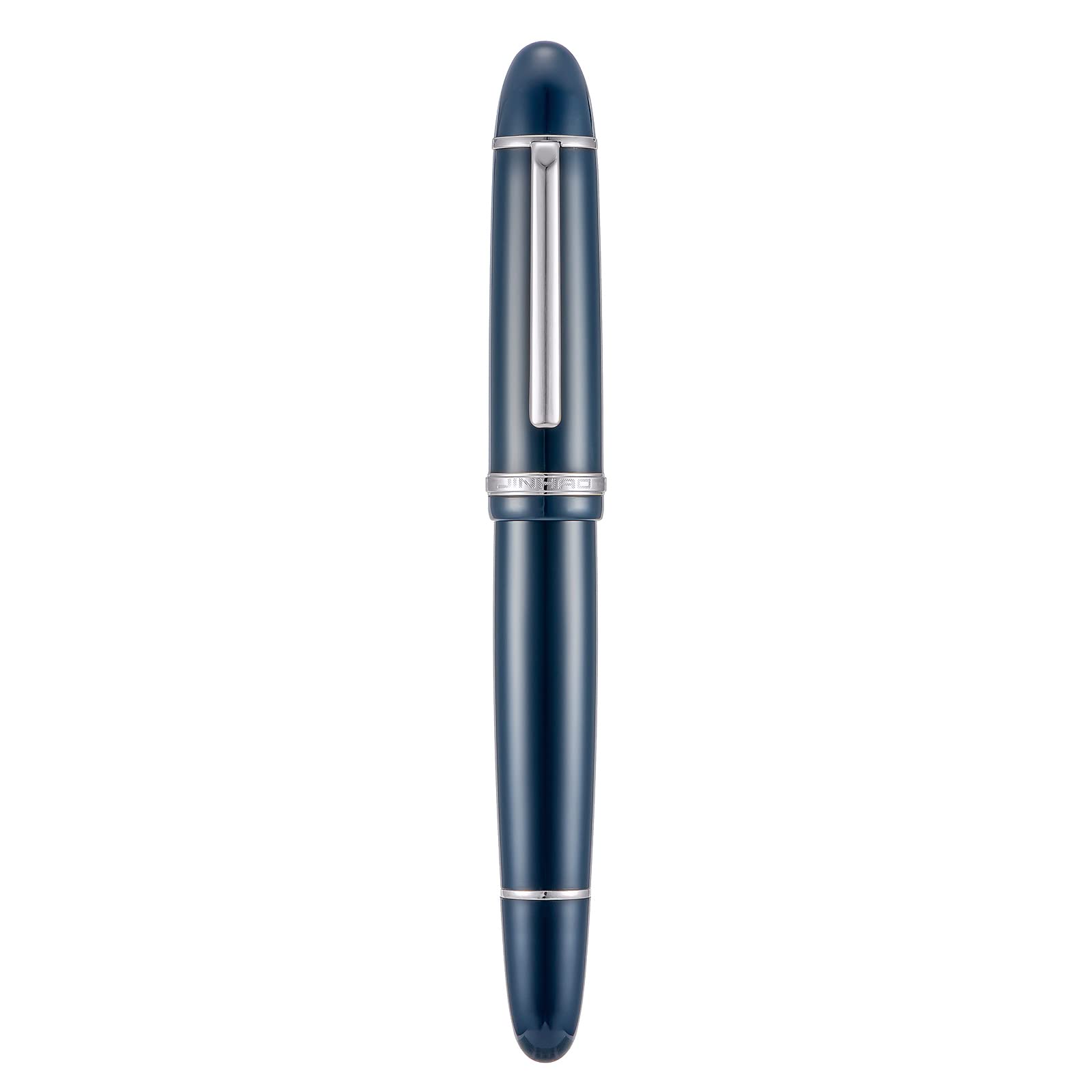 Jinhao X159 Fine Nib Fountain Pen, Blue with Silver Clip Acrylic Big Size Writing Pen — image 1