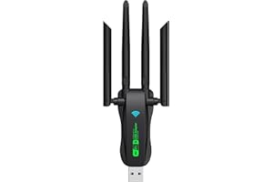 Four-Antenna BT5.4 Wireless Network Card Dual Band WiFi 6 USB Adapter Max 600Mbps No Latency Driver Free for Laptops