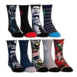 Avengers/Star Wars Boy's Crew Socks 9 pairs (L, Star Wars)