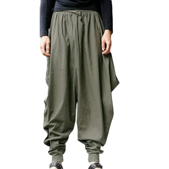 Kasonj Pantalones Holgados Para Hombre De Harem Pantalones