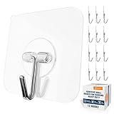 GLUIT Adhesive Wall Hooks for Hanging Heavy Duty 22