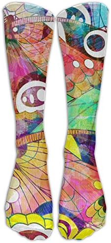2017 Lastest Watercolor Butterfly Fit Stockings Socks