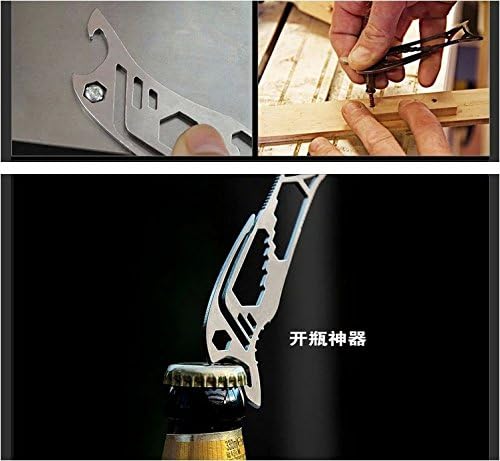 EDC camping equipment Stainless steel pocket card tool Multifunction Opener Wrench Screwdriver Quick Knotting rope Tool