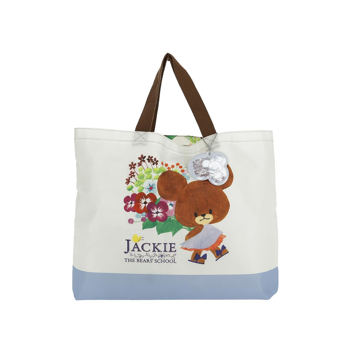 丸眞 レッスンバッグ くまのがっこう フラワーガーデンジャッキー 手提げ袋 入園入学グッズ 入園入学準備 保育園 幼稚園 小学校 女の子 キャラクター 撥水 4335026400商品画像