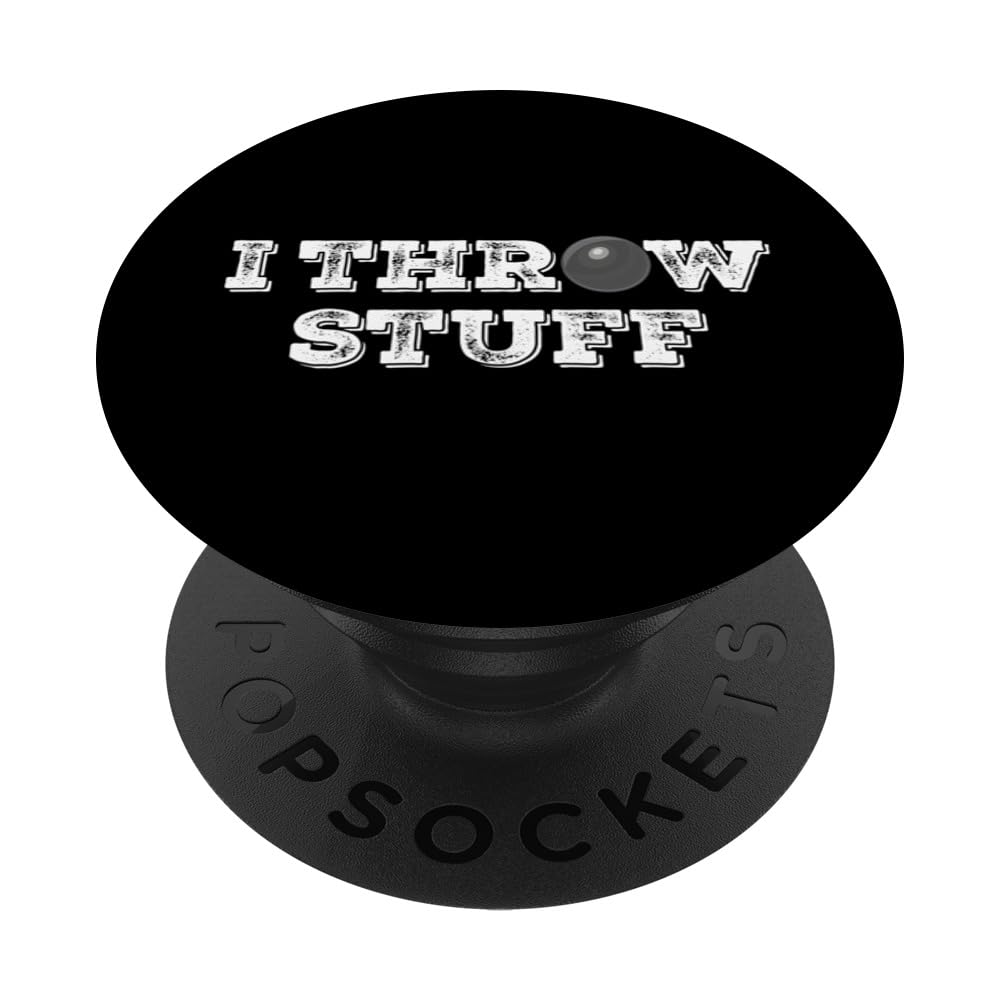 Distressed I Throw Stuff Shot Put Track and Field Athlete PopSockets Swappable PopGrip