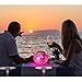 Solar Mosaic Table Lamps Color Changing Yurnero Solar Powered Table Light Crystal Glass Ball Light Indoor/Outdoor Decorations for Christmas Party Holiday Patio Yard(Firework)