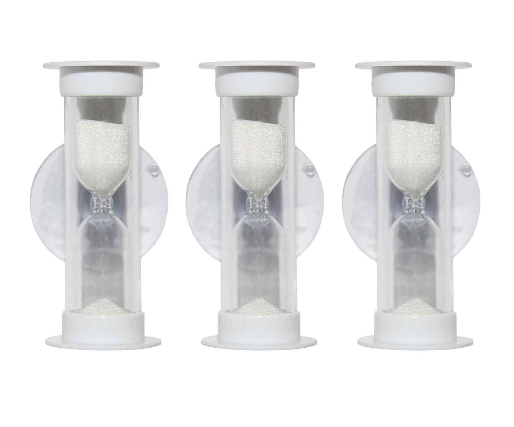 LOWENERGIE Shower Timer Eco Hot Water Energy Saving or tooth brushing coach, waterproof (3, 5 Minute White)