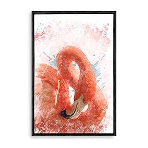 Framed Canvas Home Artwork Decoration Animal Portrait Canvas Wall Art for Living Room, Bedroom - 16x24 inches