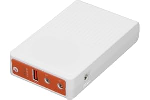 Hyuduo UPS Battery Backup, Mini UPS Power Supply, 8000mAh Portable Backup for Router Camera Modem with USB DC Ports