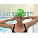 Waterproof Extra Large Swim Caps for Long Hair - Silicone Swimming Cap Dreadlocks Women & Ladies That Keeps Hair Dry (Green)