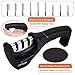 Kitchen Manual Stainless Steel Knife Sharpener- GUOXUAN 3-Stage Knife Sharpening Tool Helps Repair, Restore and Polish Blades - Cut-Resistant Glove Included