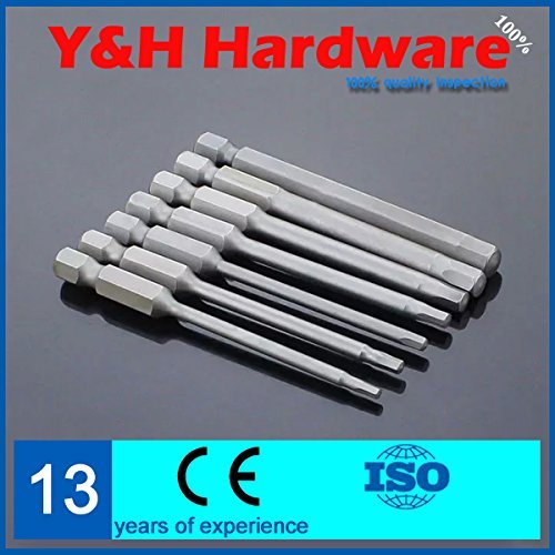 50mm Long Hex Screwdriver Bits Set 1/4 Inch Hex Shank Magnetic Power Tool S2 Screwdriver Bits Power Tool Accessories