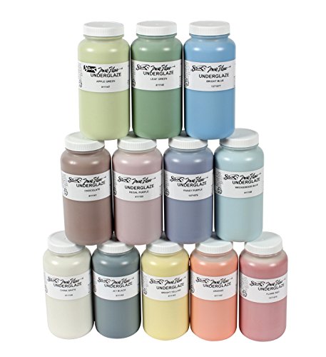 Sax True Flow Underglaze Set, Assorted Colors, Set of 12 Pints