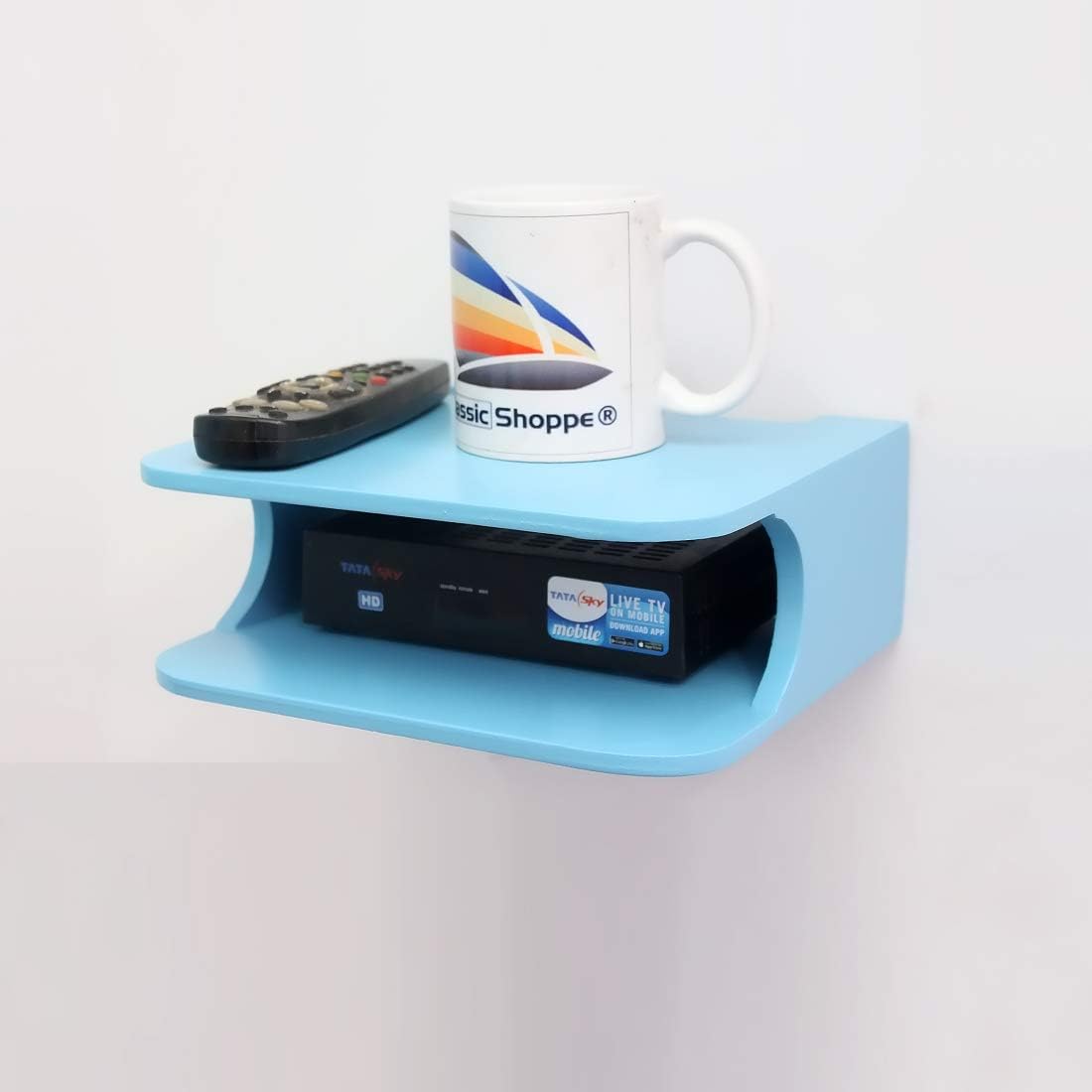 Classic Shoppe Curve Shape Setup Box Stand(Blue)