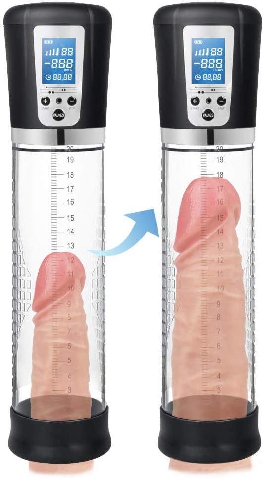 QSSEWGX Pump Enlargement Men Vacuum Pressure Large Massage Cups Male Vacuum Pump Air Enlarger Extender Prolong Enhancer Electric QSSEWGX Toy