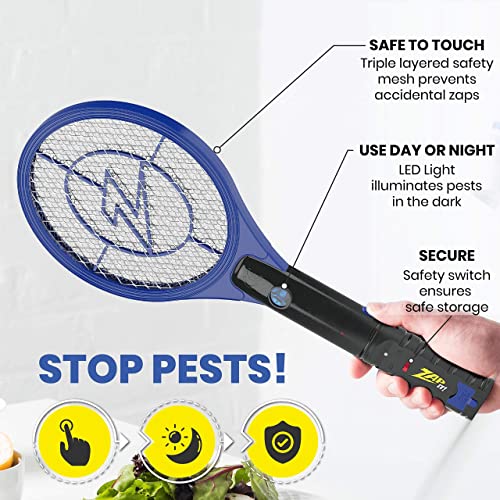 ZAP iT! Electric Fly Swatter Racket & Mosquito Zapper High Duty 4,000